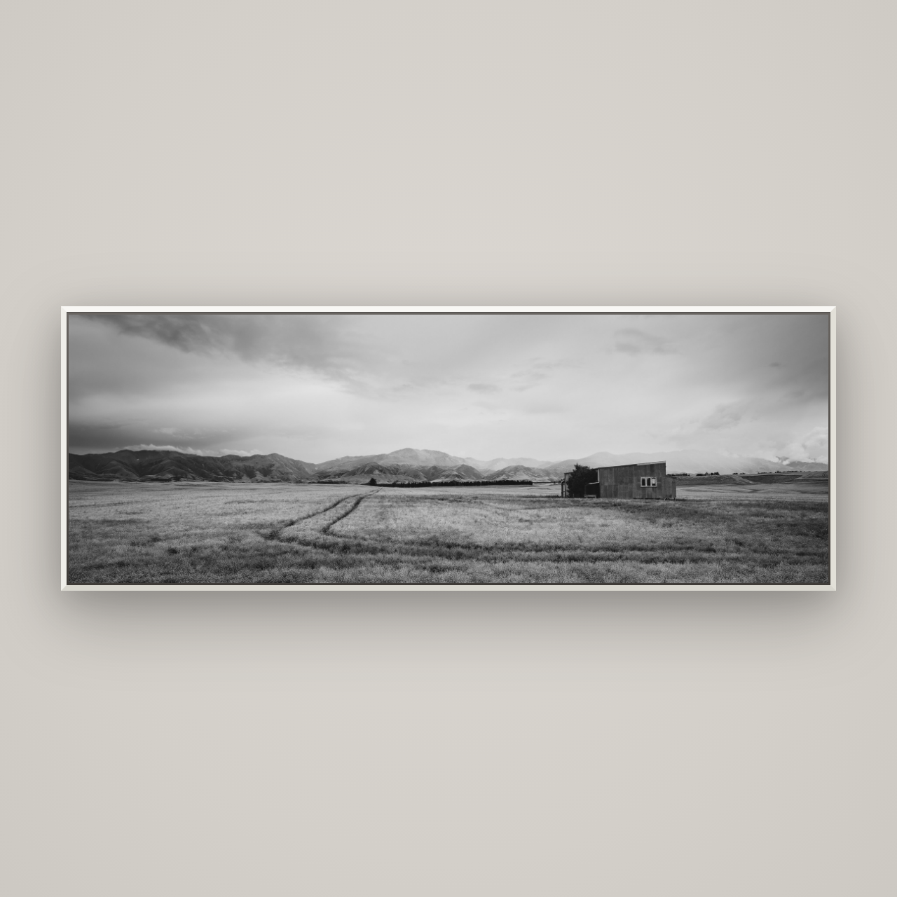 Harvest Light, Canterbury — Basel White, 198×70 cm. New Zealand fine art wall art by Stephen Milner.