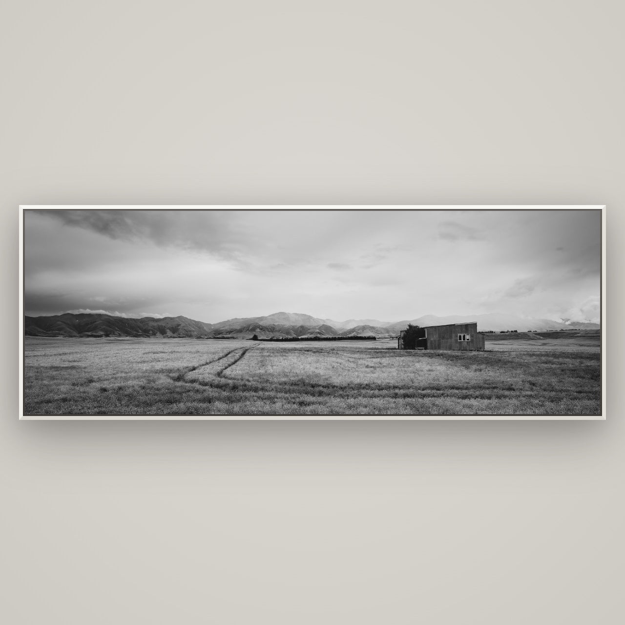 Harvest Light, Canterbury — Basel White, 198×70 cm. New Zealand fine art wall art by Stephen Milner.