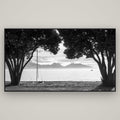 Kaikōura's Coastal Embrace — Basel Black, 196×110 cm. New Zealand fine art wall art by Stephen Milner.