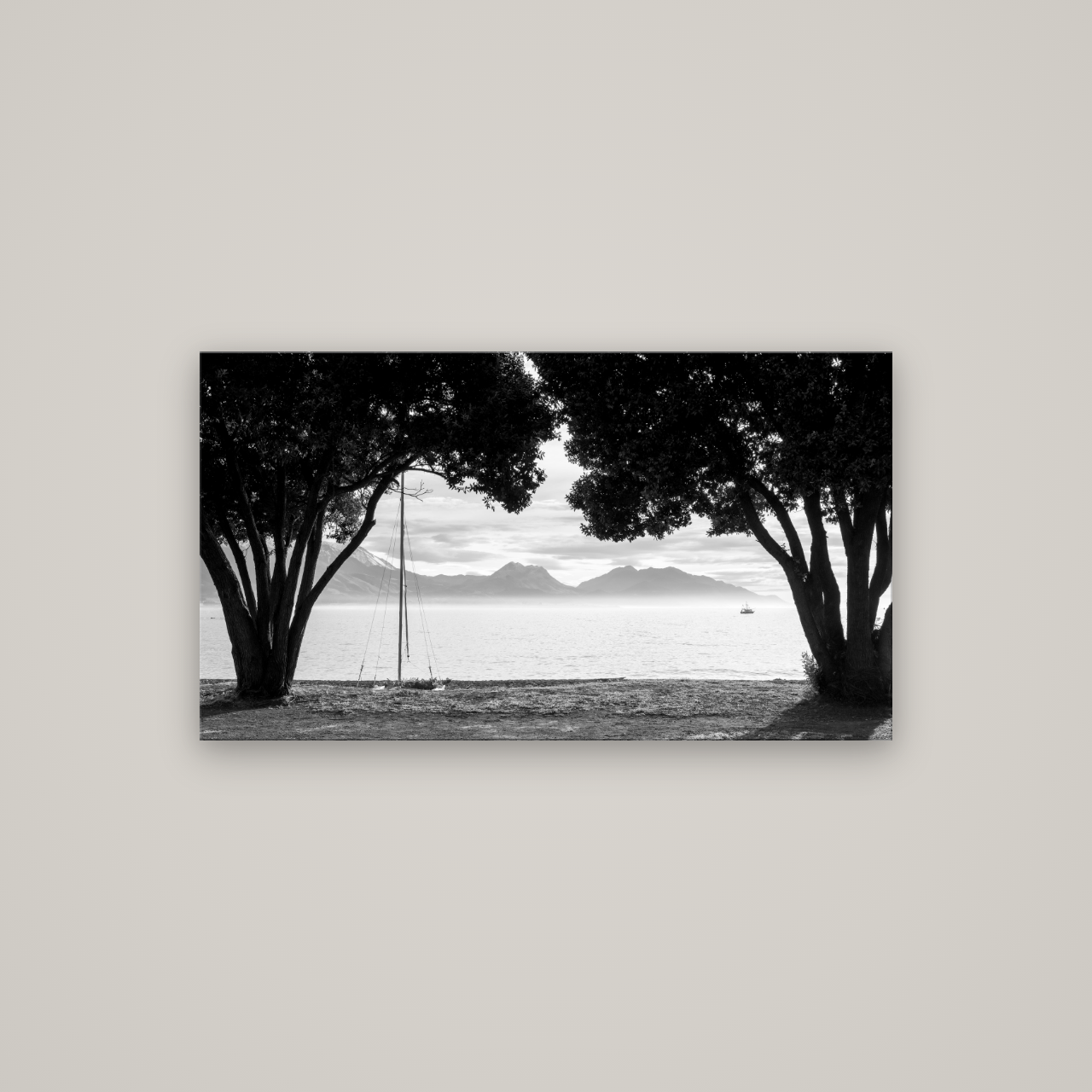 Kaikōura's Coastal Embrace — No frame, 107×60 cm. New Zealand fine art wall art by Stephen Milner.