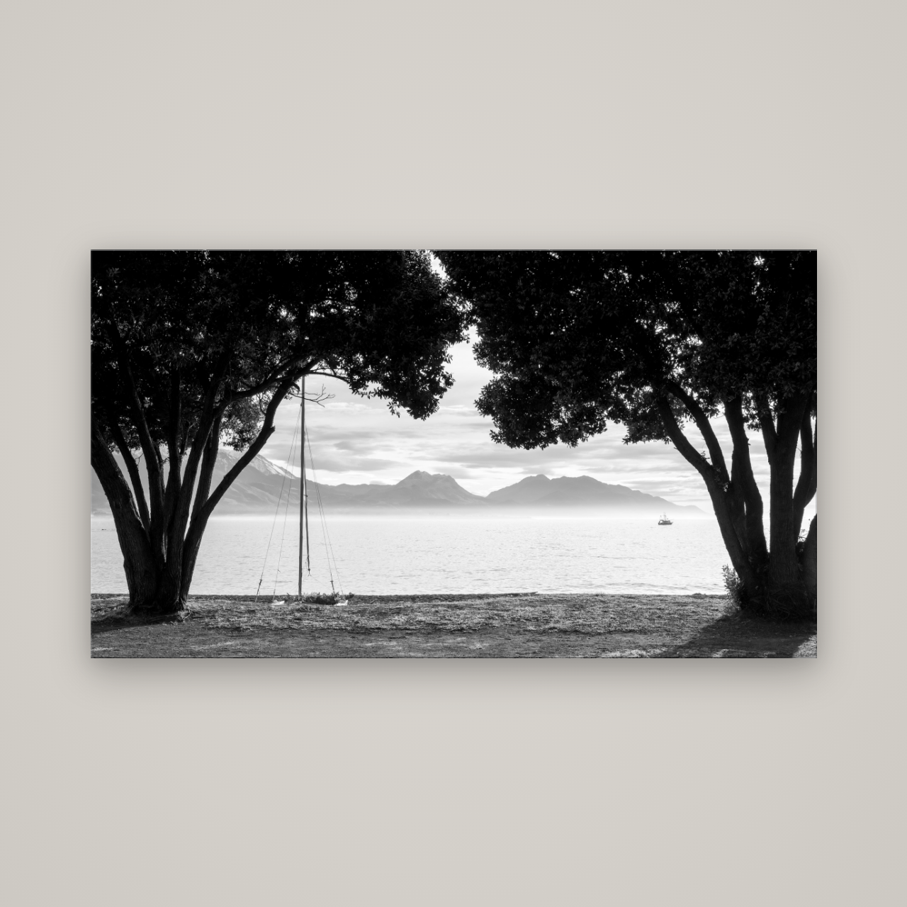 Kaikōura's Coastal Embrace — No frame, 160×90 cm. New Zealand fine art wall art by Stephen Milner.