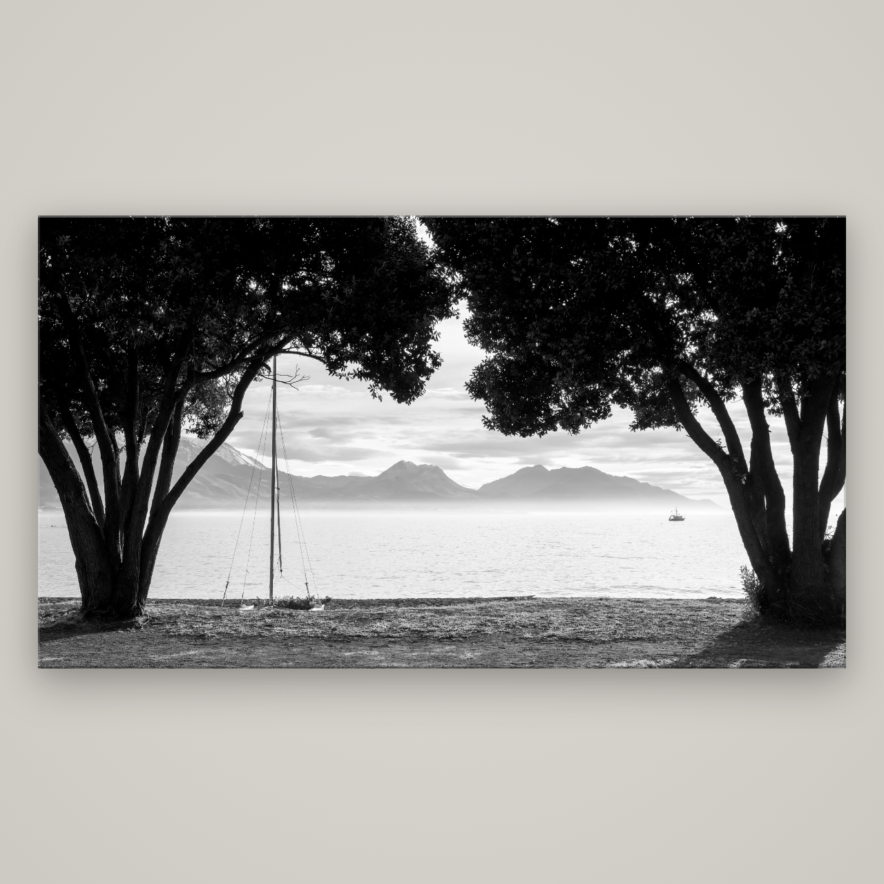 Kaikōura's Coastal Embrace — No frame, 196×110 cm. New Zealand fine art wall art by Stephen Milner.
