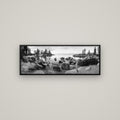 Lake Tahoe Serenity's Watch, Sunrise Over Sand Harbour — Basel Black, 113×40 cm. New Zealand fine art wall art by Stephen Milner.