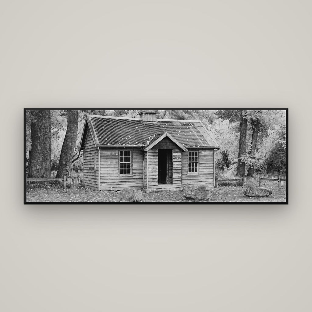 Law and Order, Arrowtown — Basel Black Matte, 170×60 cm. New Zealand fine art wall art by Stephen Milner.