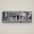 Law and Order, Arrowtown — Basel Black Matte, 198×70 cm. New Zealand fine art wall art by Stephen Milner.