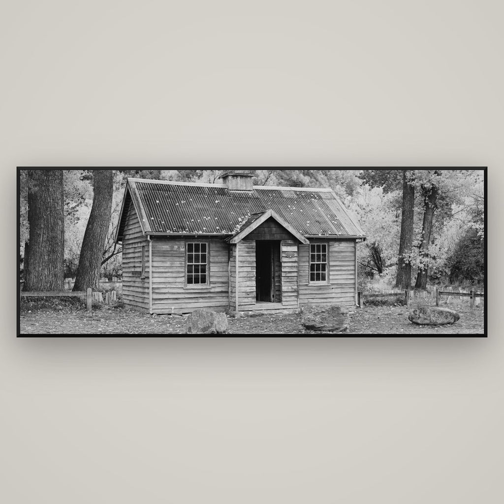 Law and Order, Arrowtown — Basel Black Matte, 198×70 cm. New Zealand fine art wall art by Stephen Milner.