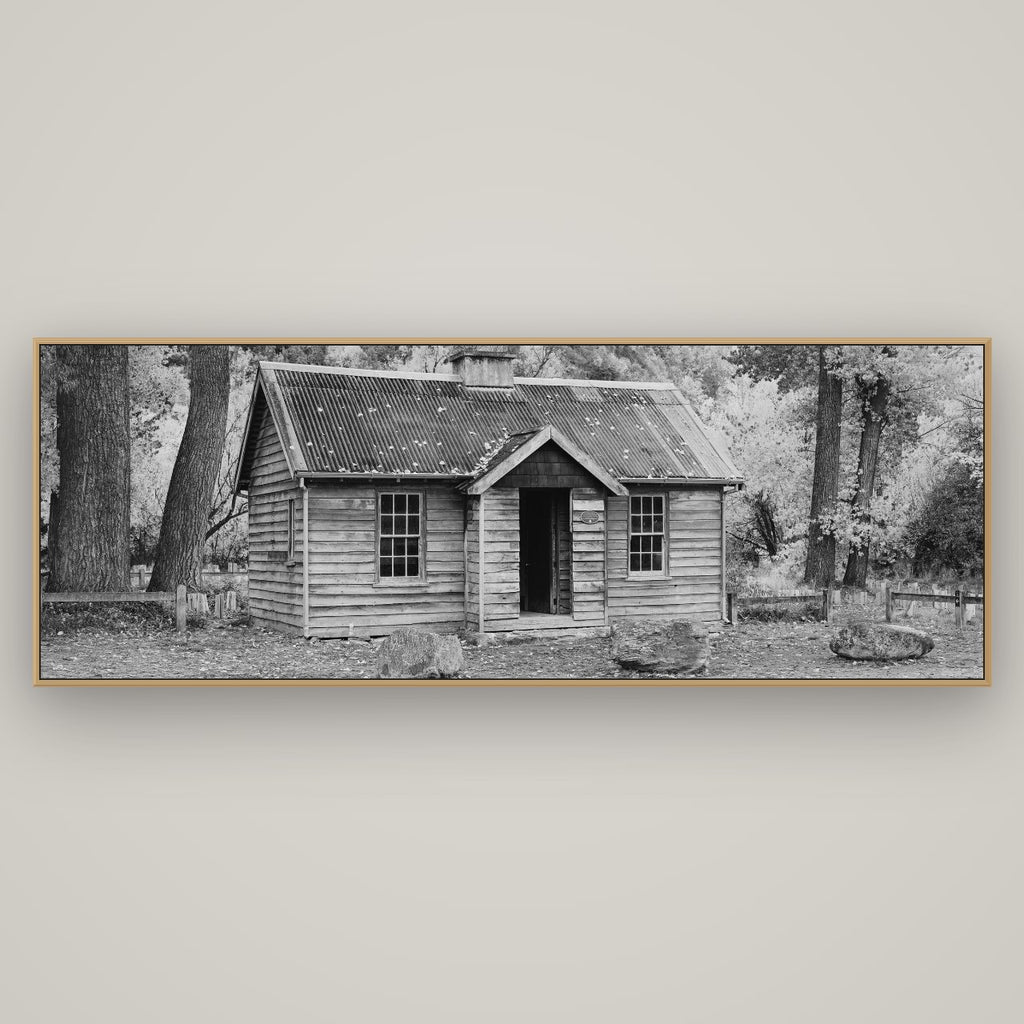 Law and Order, Arrowtown, Basel Natural Oak, 198×70 cm. New Zealand fine art wall art by Stephen Milner.