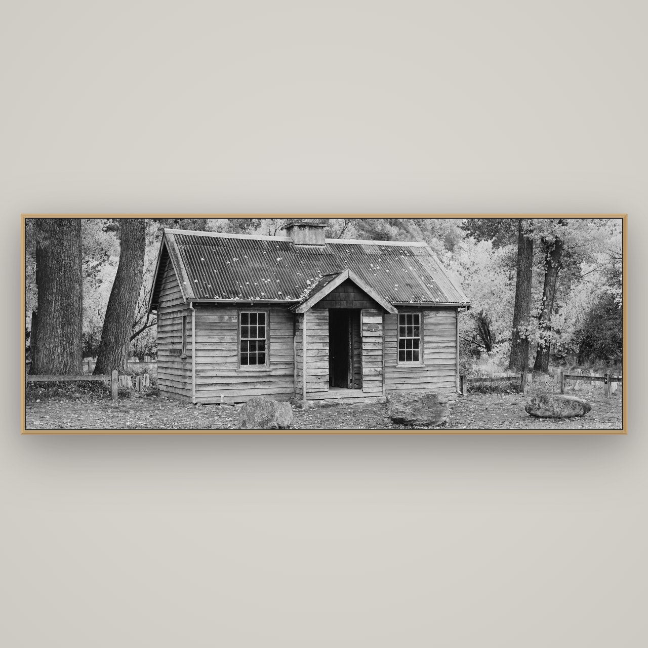 Law and Order, Arrowtown, Basel Natural Oak, 198×70 cm. New Zealand fine art wall art by Stephen Milner.