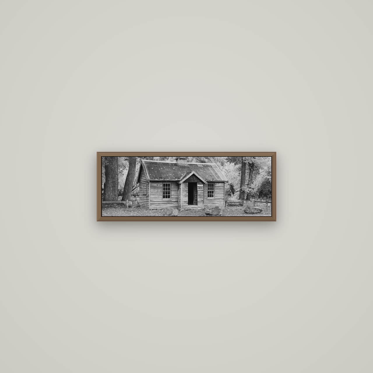 Law and Order, Arrowtown, Basel Walnut, 57×20 cm. New Zealand fine art wall art by Stephen Milner.