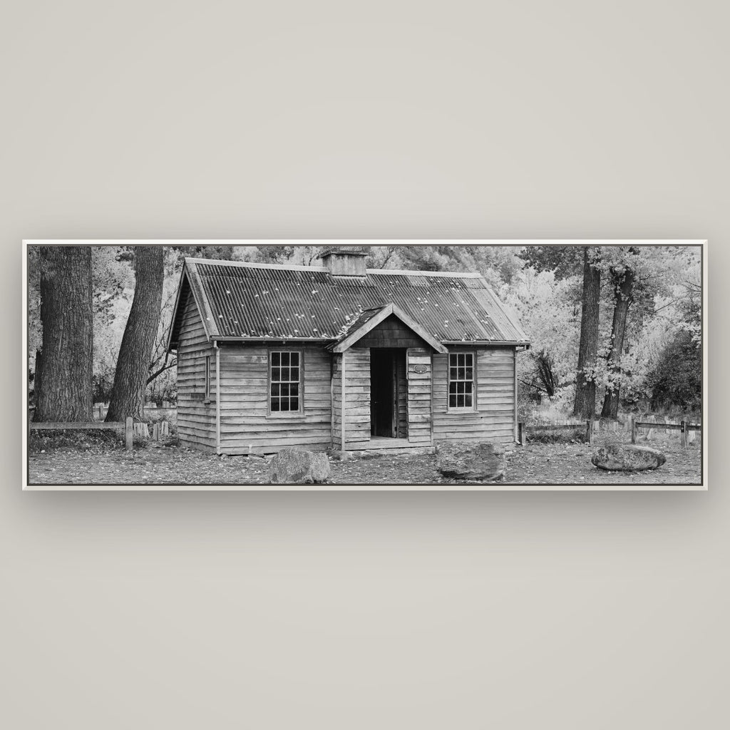 Law and Order, Arrowtown — Basel White, 198×70 cm. New Zealand fine art wall art by Stephen Milner.