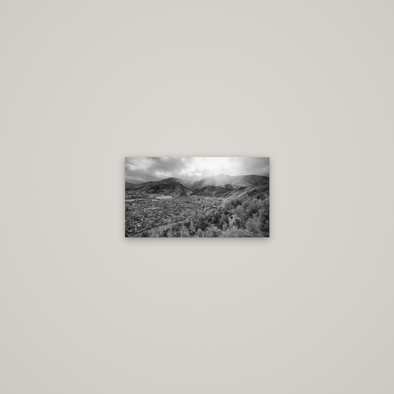 Light Over the Valley, Arrowtown — No frame, 36×20 cm. New Zealand fine art wall art by Stephen Milner.