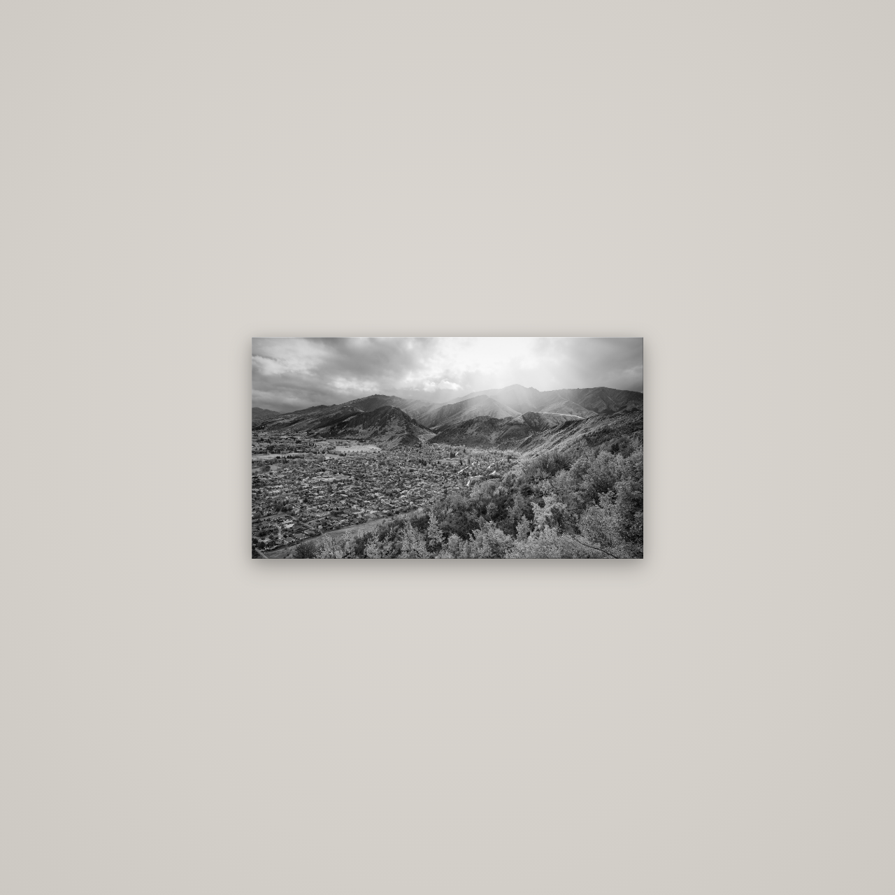Light Over the Valley, Arrowtown — No frame, 53×30 cm. New Zealand fine art wall art by Stephen Milner.