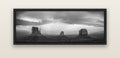 Majestic Guardians, Monument Valley Sunset Spectacle — black float frame canvas, 152 × 56 cm. New Zealand fine art landscape wall art by Stephen Milner.