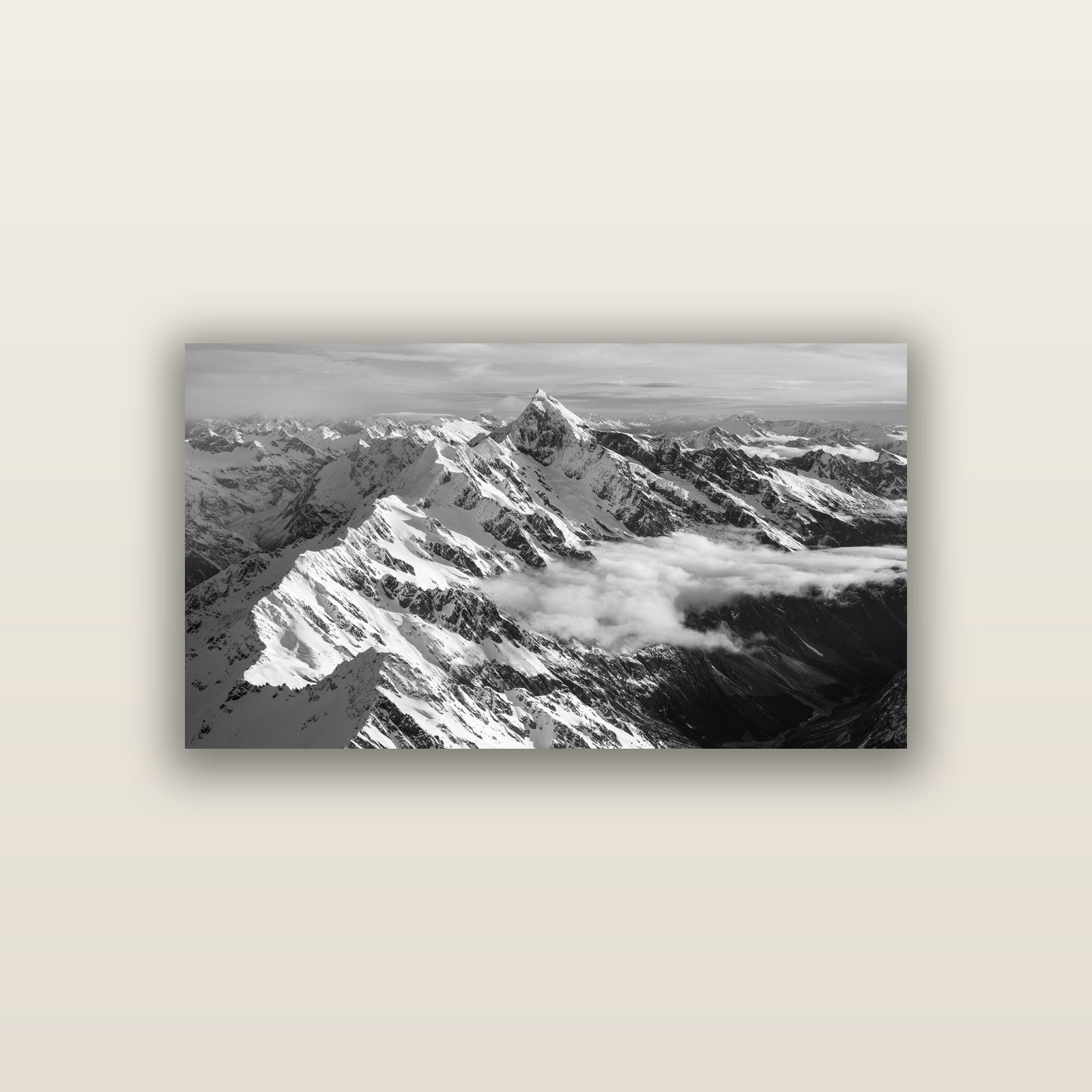 Majestic Reverie, Mount Sefton's Sunset Serenade — acrylic panel print, small 76 × 38 cm. New Zealand fine art landscape wall art by Stephen Milner.