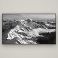 Majestic Reverie, Mount Sefton's Sunset Serenade — Basel Black, 196×110 cm. New Zealand fine art wall art by Stephen Milner.