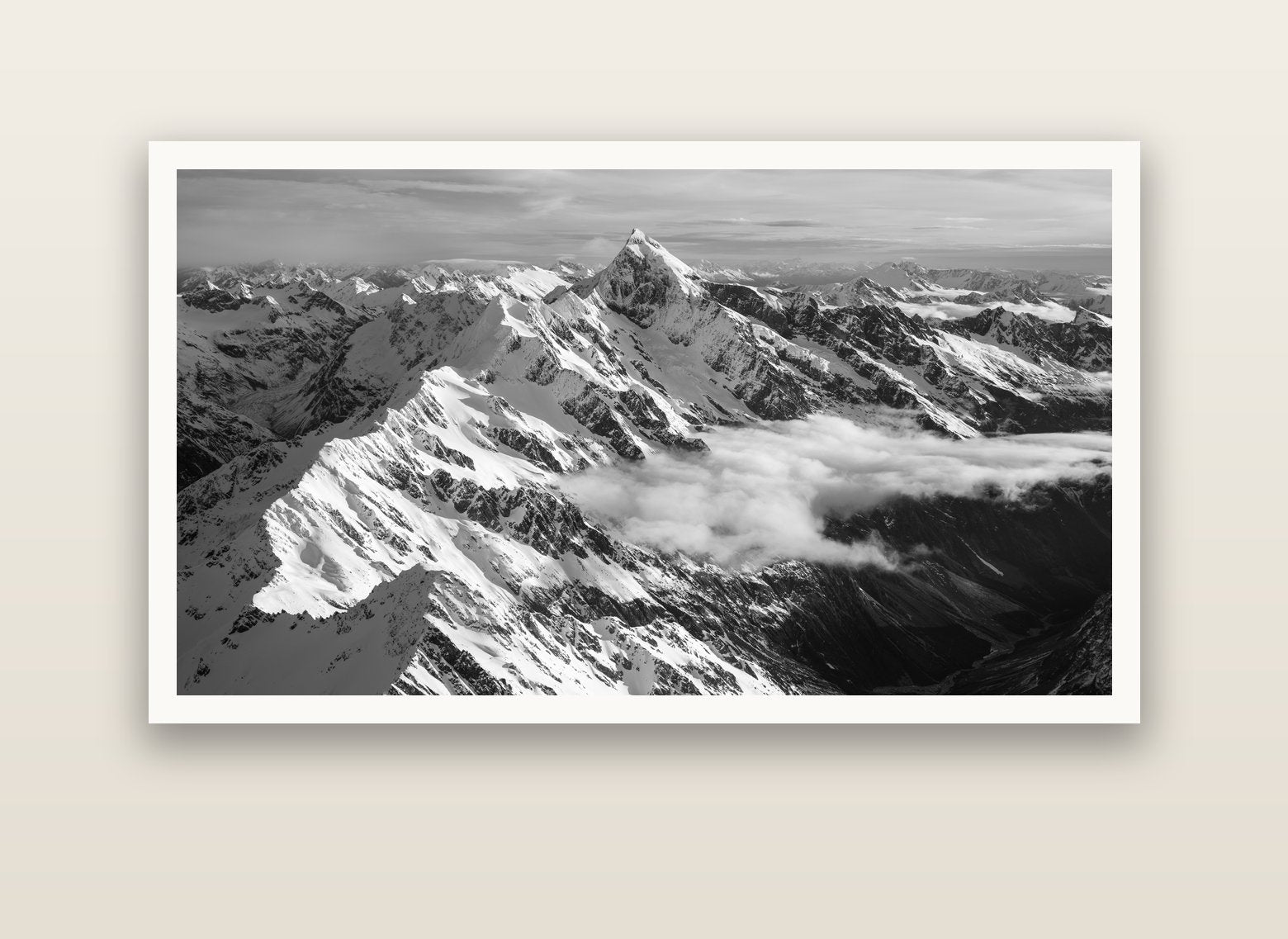 Majestic Reverie, Mount Sefton's Sunset Serenade — Hahnemühle fine art print, 150 × 75 cm. New Zealand fine art landscape photography by Stephen Milner.
