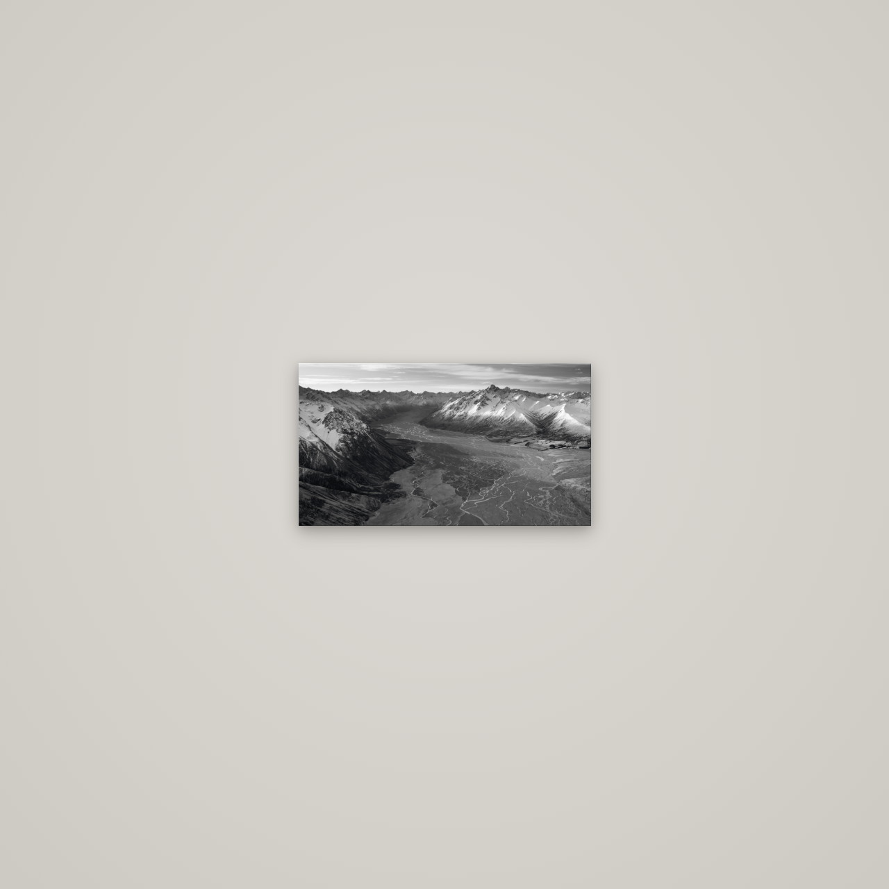 Majestic Solitude, Godley Valley's Embrace — No frame, 27×15 cm. New Zealand fine art wall art by Stephen Milner.