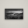 Marlborough Dawn Unveiled, Picton — Basel Black, 107×60 cm. New Zealand fine art wall art by Stephen Milner.