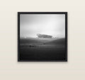 Misty Horizon, Waikato — black float frame canvas, 91 × 91 cm. New Zealand fine art landscape wall art by Stephen Milner.