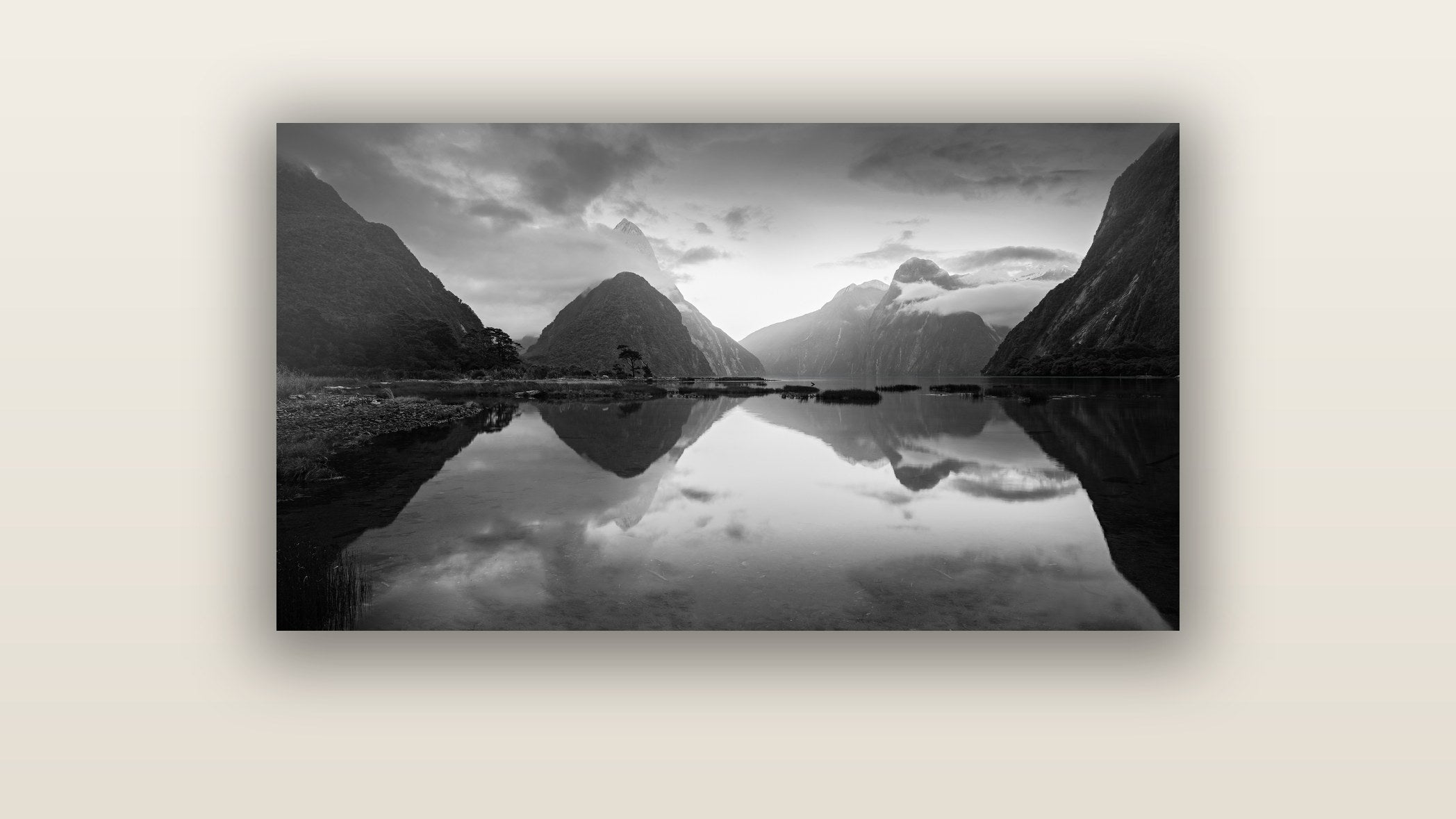 Mitre Peak, Milford Sound — acrylic glass print. New Zealand fine art landscape wall art by Stephen Milner.