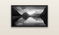 Mitre Peak, Milford Sound — black float frame framed canvas print. New Zealand fine art landscape wall art by Stephen Milner.