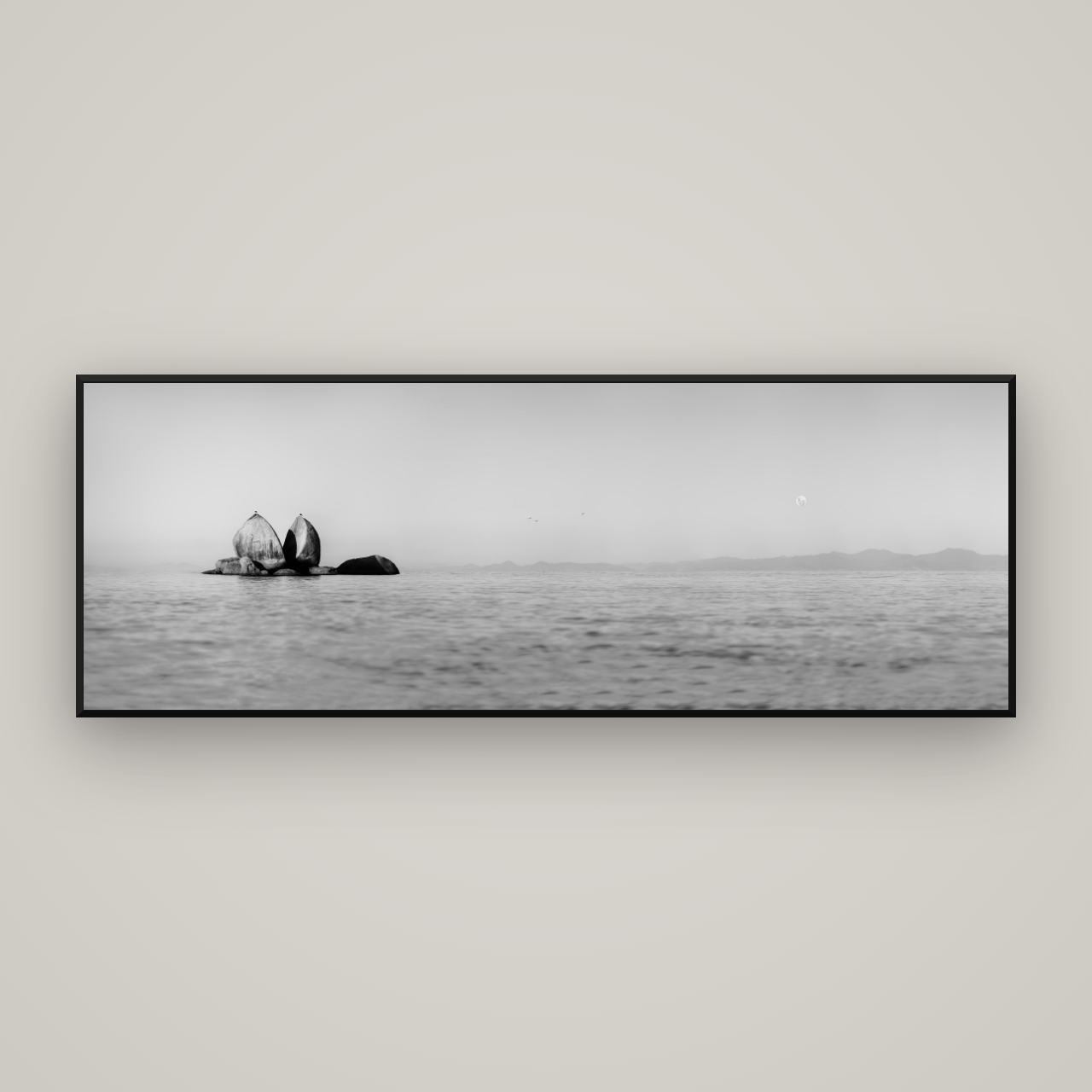 Moonlit Serenity, Split Apple's Secret — Basel Black Matte, 198×70 cm. New Zealand fine art wall art by Stephen Milner.