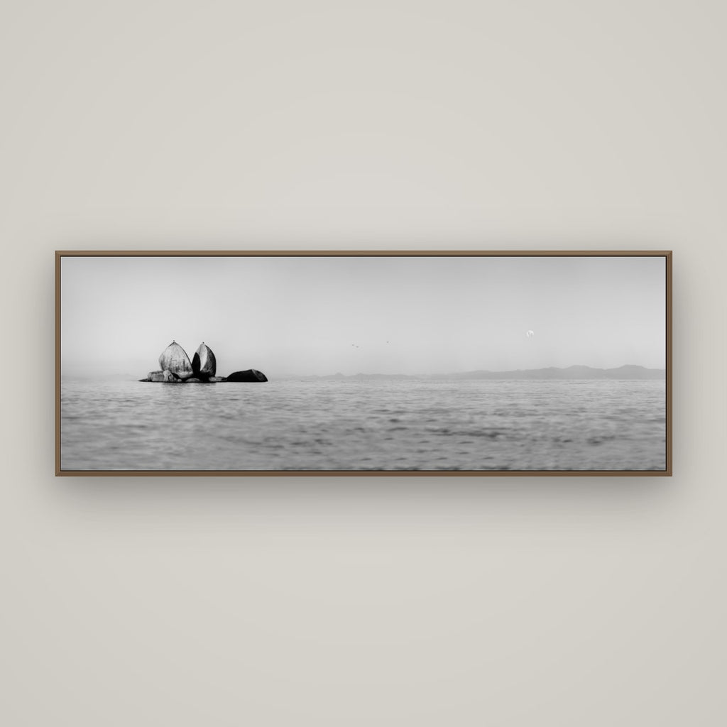 Moonlit Serenity, Split Apple's Secret, Basel Walnut, 170×60 cm. New Zealand fine art wall art by Stephen Milner.