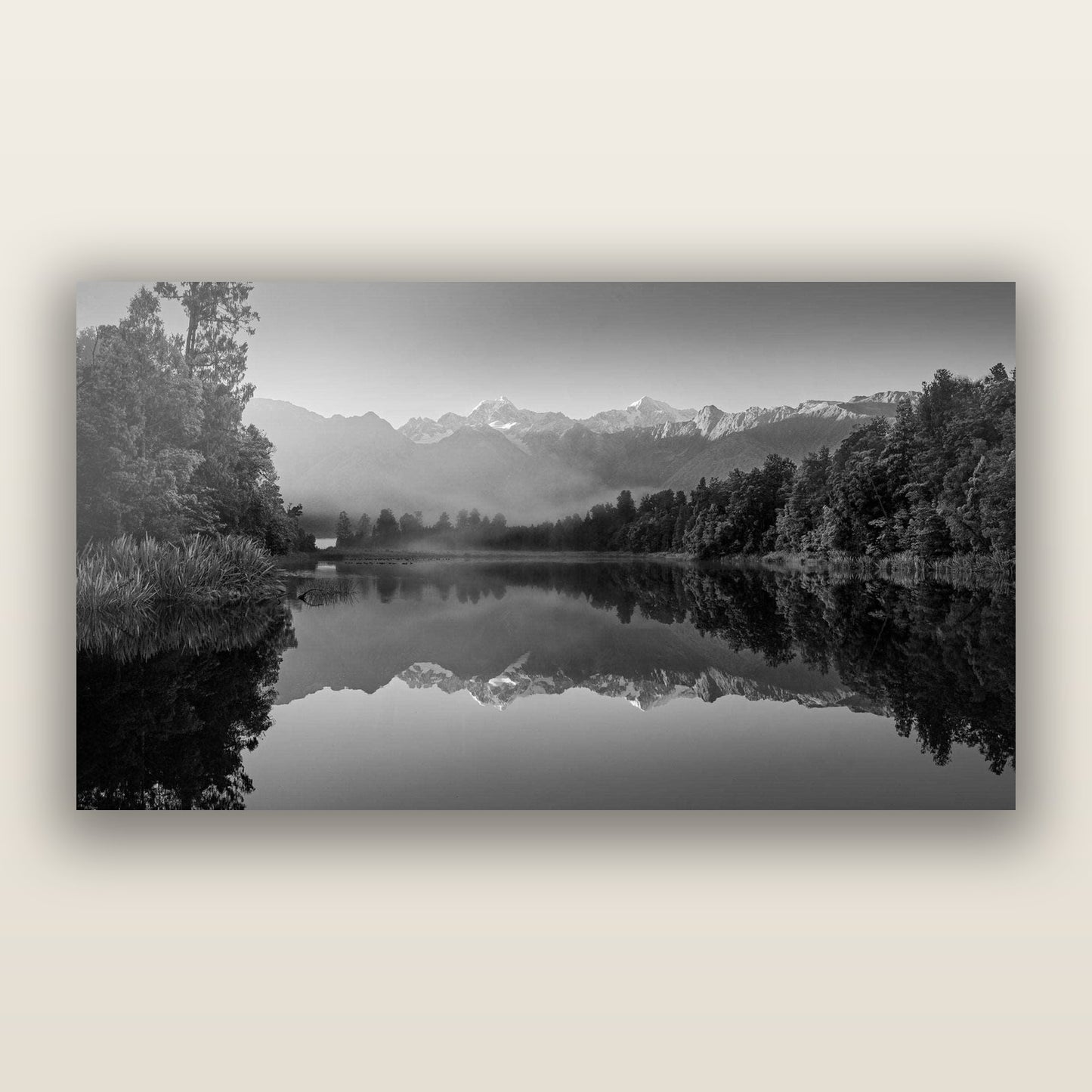 Mountain Majesty, West Coast — frameless acrylic glass print. New Zealand fine art landscape photography by Stephen Milner.