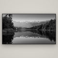 Mountain Majesty, West Coast — Basel Black, 196×110 cm. New Zealand fine art wall art by Stephen Milner.