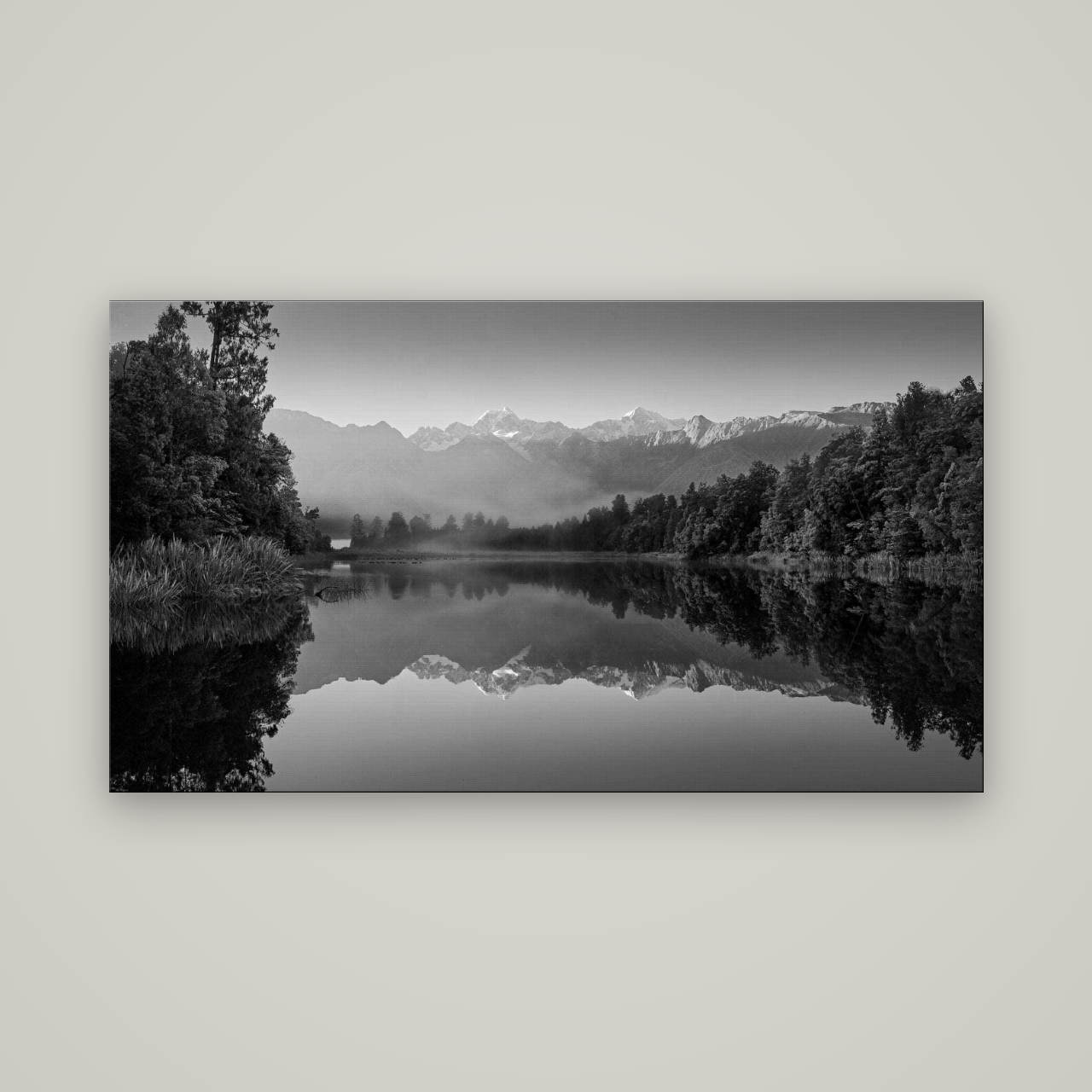 Mountain Majesty, West Coast — No frame, 160×90 cm. New Zealand fine art wall art by Stephen Milner.
