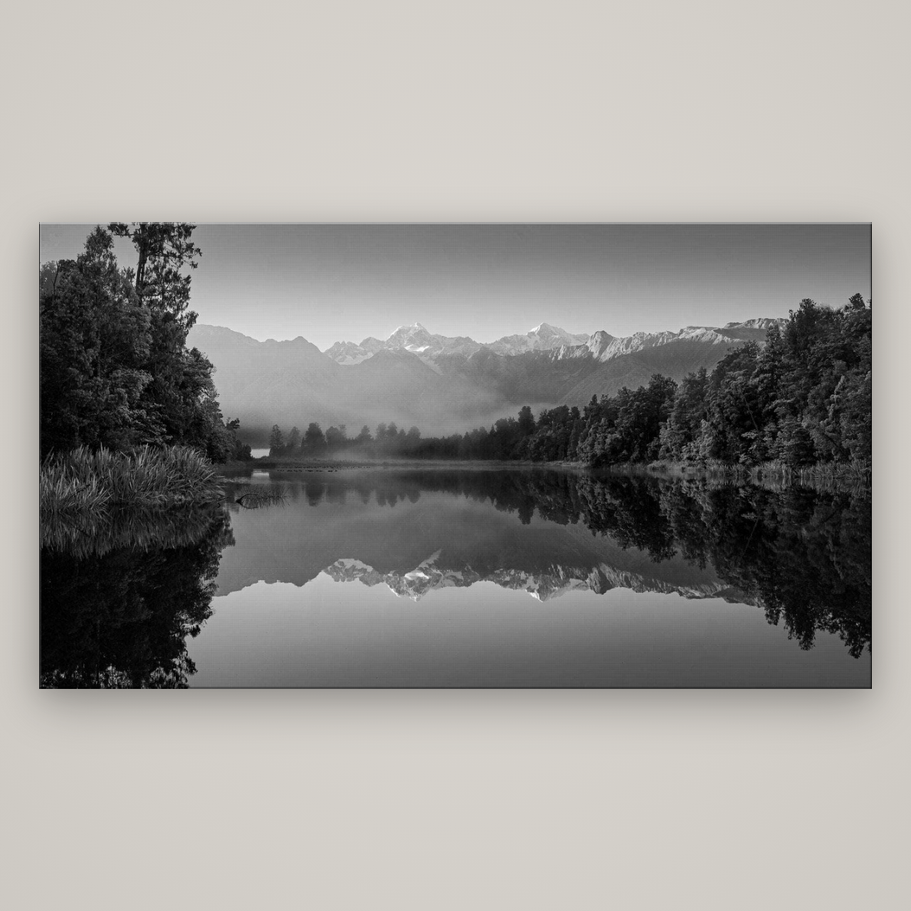 Mountain Majesty, West Coast — No frame, 196×110 cm. New Zealand fine art wall art by Stephen Milner.