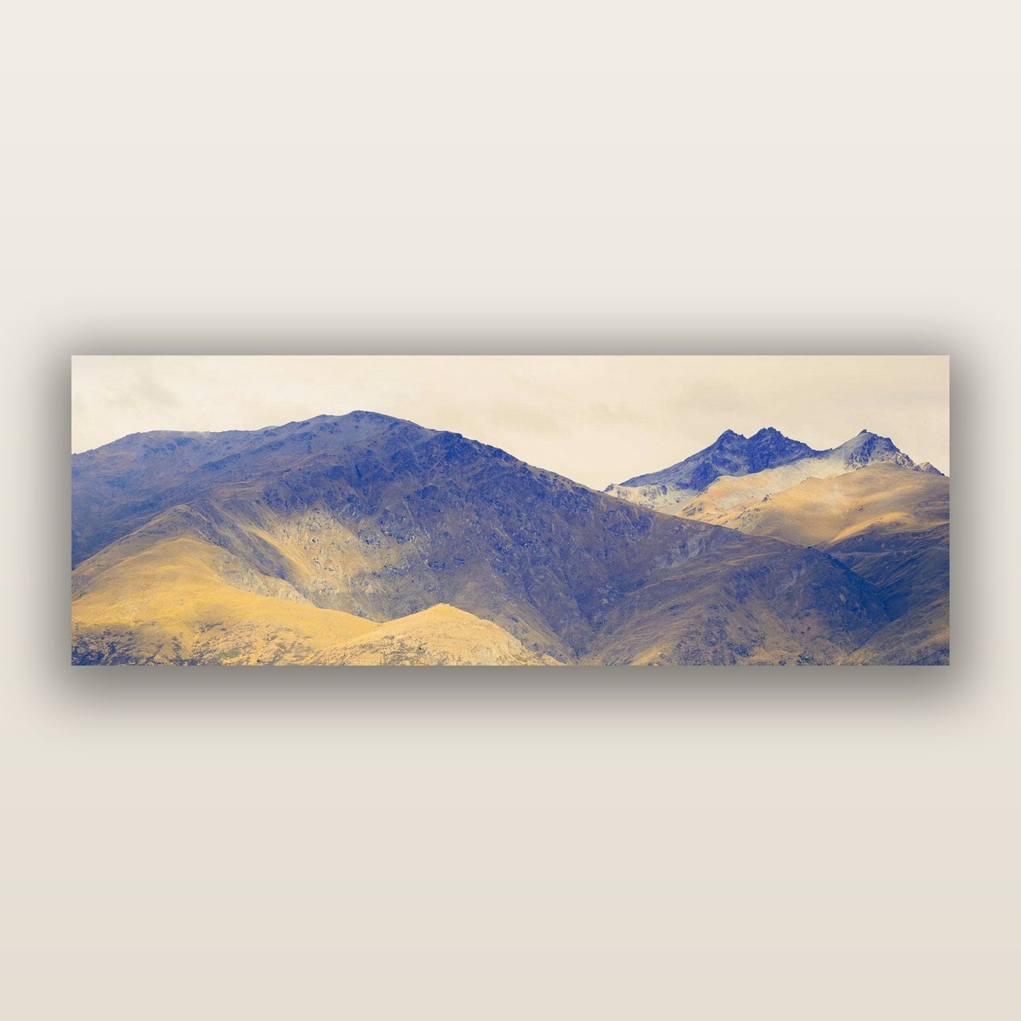 Mountain Mosaic, Arrowtown Crown Range — frameless acrylic glass print. New Zealand fine art landscape photography by Stephen Milner.