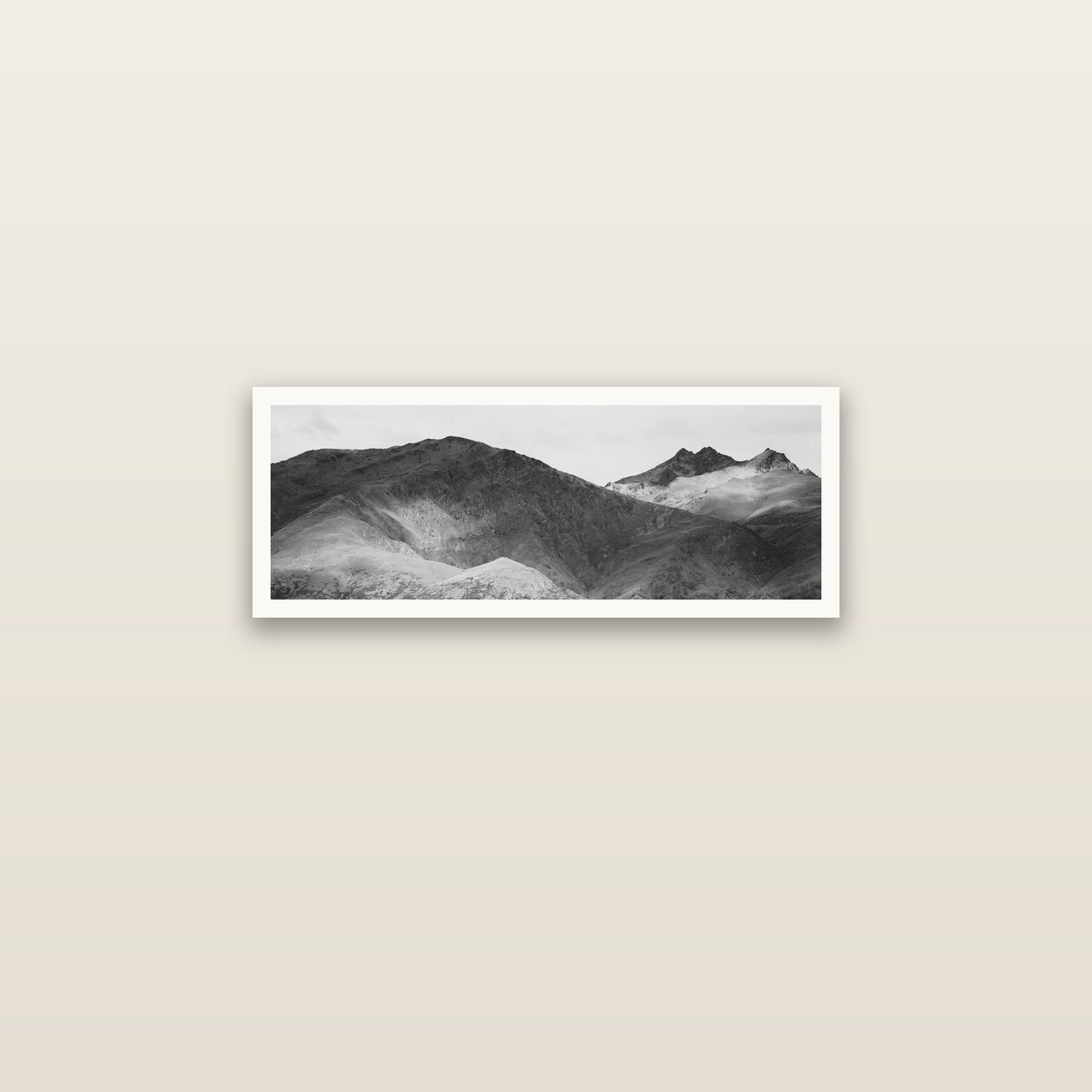 Mountain Mosaic, Arrowtown Crown Range — Hahnemühle fine art print, 76 × 25 cm. New Zealand fine art landscape photography by Stephen Milner.