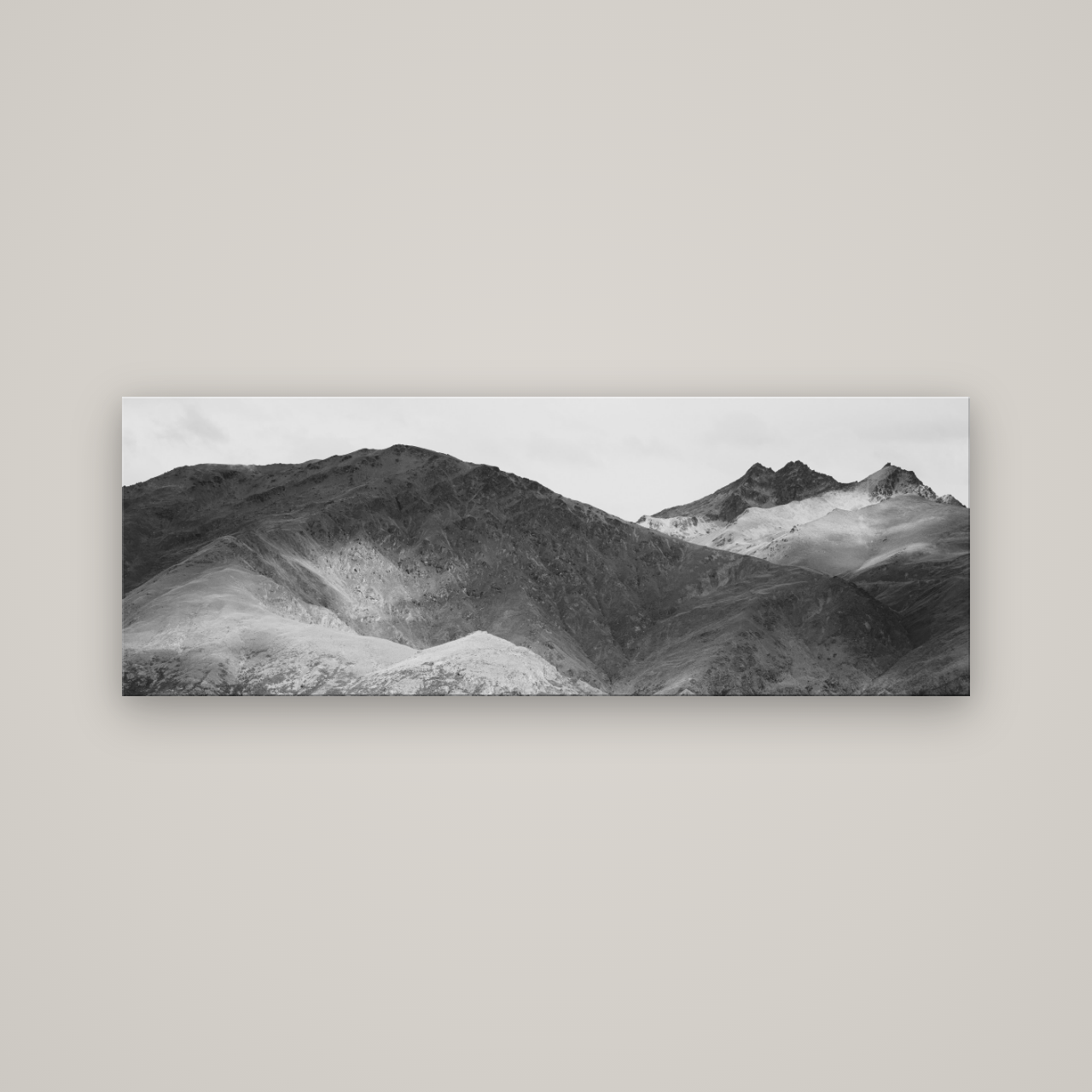 Mountain Mosaic, Arrowtown Crown Range — No frame, 170×60 cm. New Zealand fine art wall art by Stephen Milner.