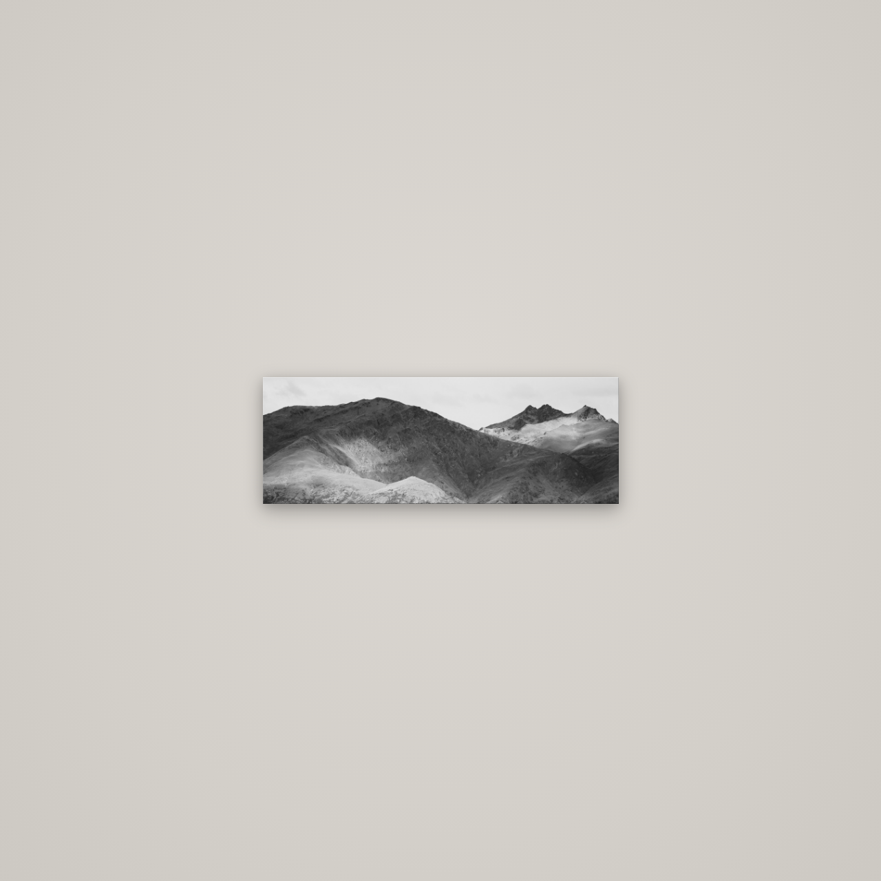 Mountain Mosaic, Arrowtown Crown Range — No frame, 45×16 cm. New Zealand fine art wall art by Stephen Milner.