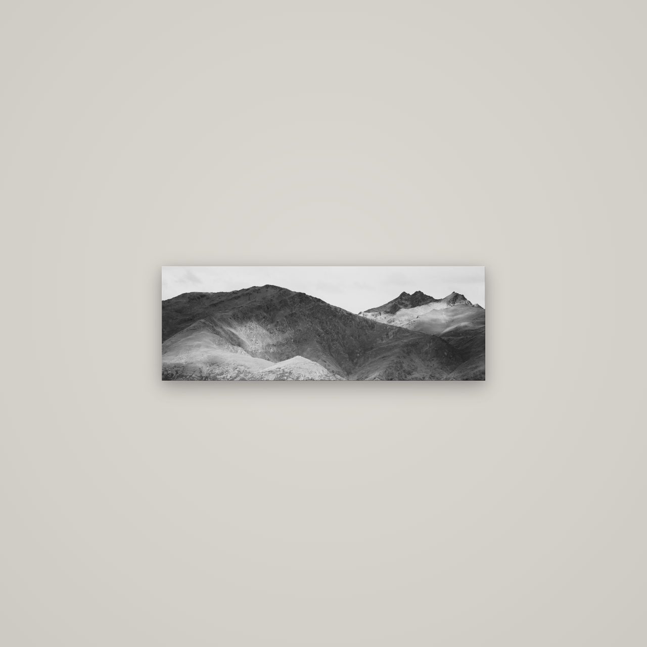 Mountain Mosaic, Arrowtown Crown Range — No frame, 68×24 cm. New Zealand fine art wall art by Stephen Milner.