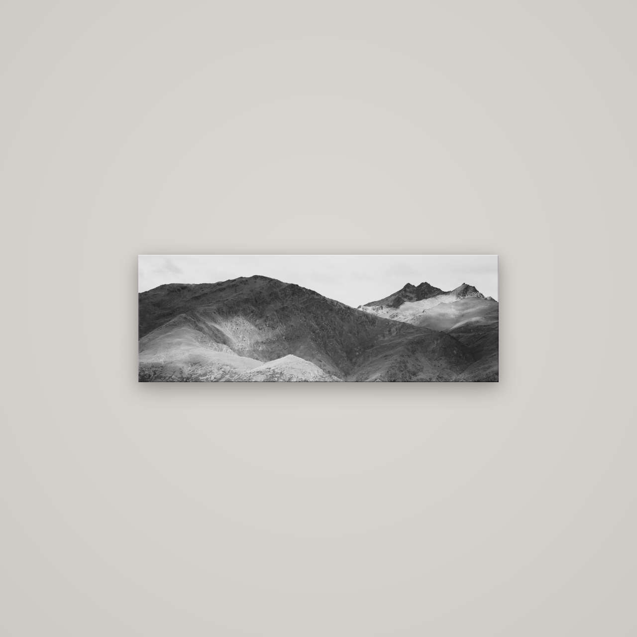 Mountain Mosaic, Arrowtown Crown Range — No frame, 85×30 cm. New Zealand fine art wall art by Stephen Milner.