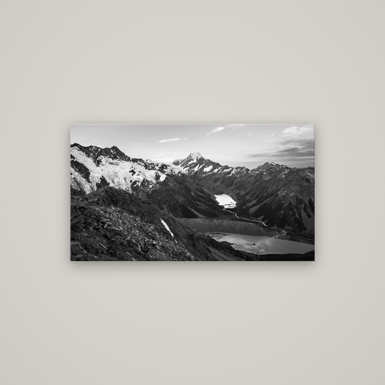 Mt. Cook Splendour, Mount Cook National Park — No frame, 107×60 cm. New Zealand fine art wall art by Stephen Milner.