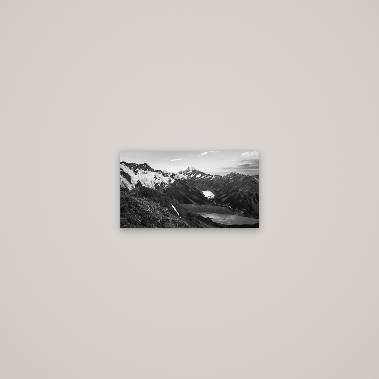 Mt. Cook Splendour, Mount Cook National Park — No frame, 36×20 cm. New Zealand fine art wall art by Stephen Milner.