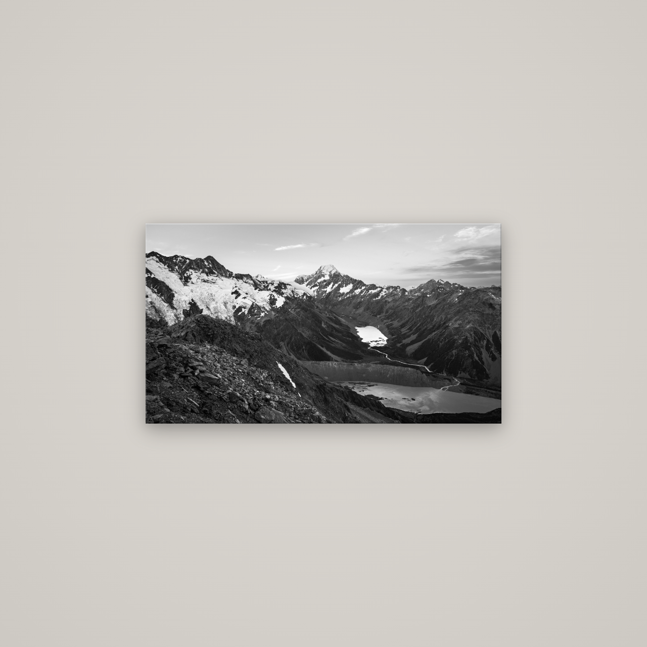 Mt. Cook Splendour, Mount Cook National Park — No frame, 80×45 cm. New Zealand fine art wall art by Stephen Milner.