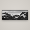 Mueller's Last Light, Mount Cook National Park — Basel Black Matte, 198×70 cm. New Zealand fine art wall art by Stephen Milner.