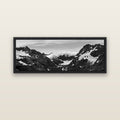 Mueller's Last Light, Mount Cook National Park — black float frame canvas, 152 × 56 cm. New Zealand fine art landscape wall art by Stephen Milner.