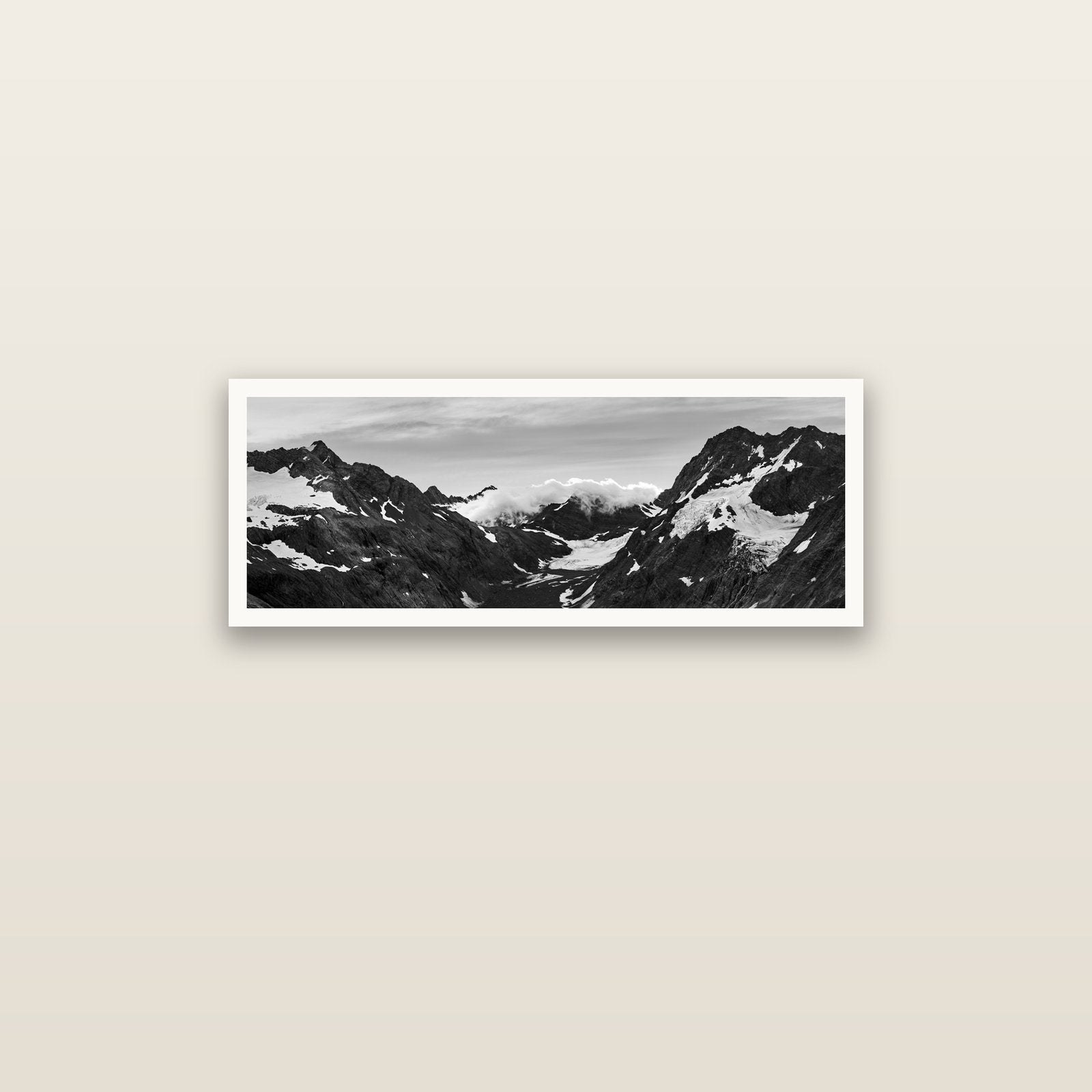 Mueller's Last Light, Mount Cook National Park — Hahnemühle fine art print, 90 × 30 cm. New Zealand fine art landscape photography by Stephen Milner.
