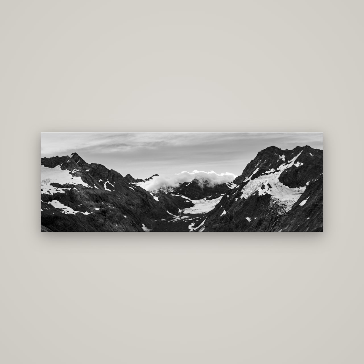 Mueller's Last Light, Mount Cook National Park — No frame, 170×60 cm. New Zealand fine art wall art by Stephen Milner.
