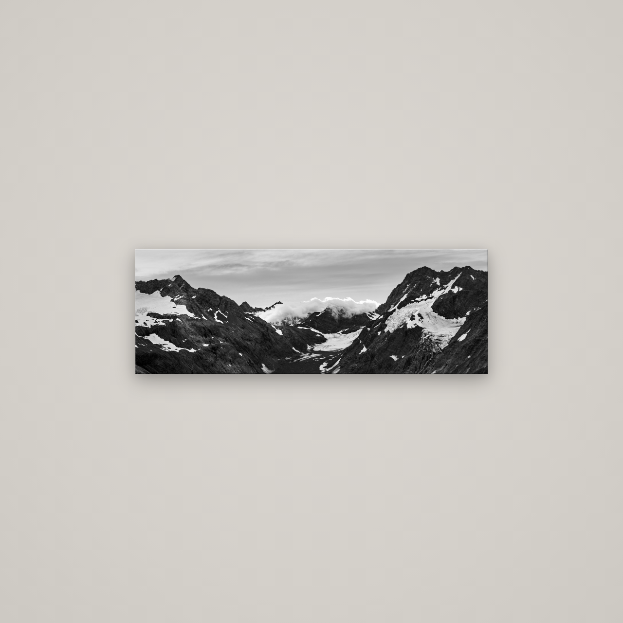 Mueller's Last Light, Mount Cook National Park — No frame, 85×30 cm. New Zealand fine art wall art by Stephen Milner.