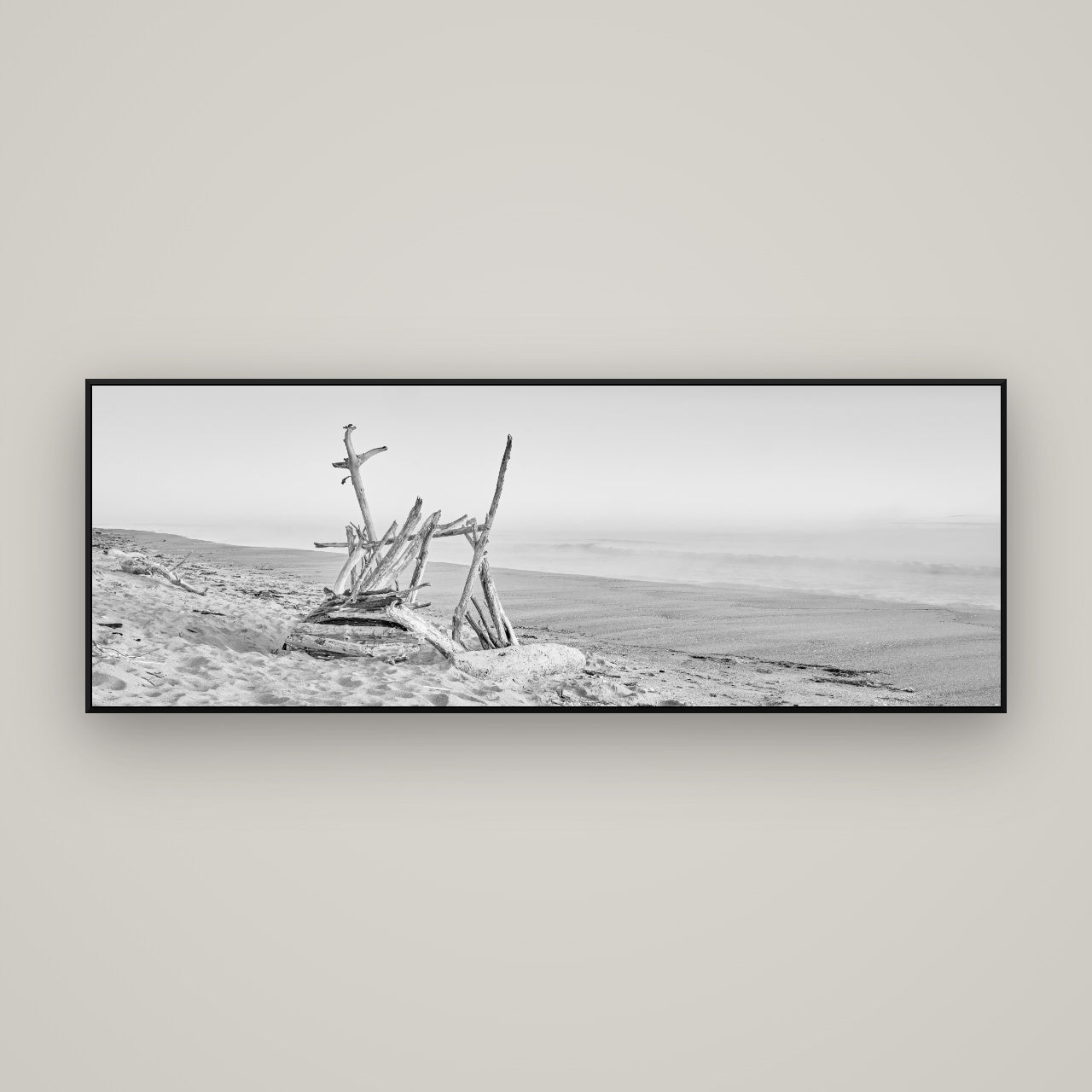Natures Architecture, Whakatāne Beach — ArtBox Black, 170×60 cm. New Zealand fine art wall art by Stephen Milner.