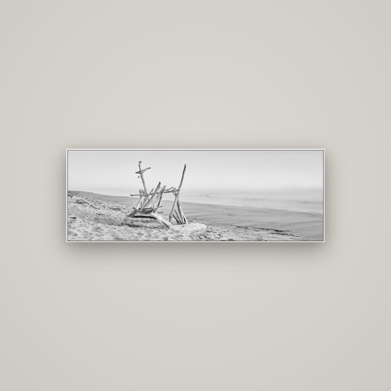Natures Architecture, Whakatāne Beach — ArtBox White, 113×40 cm. New Zealand fine art wall art by Stephen Milner.