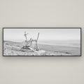 Natures Architecture, Whakatāne Beach — Basel Black, 198×70 cm. New Zealand fine art wall art by Stephen Milner.