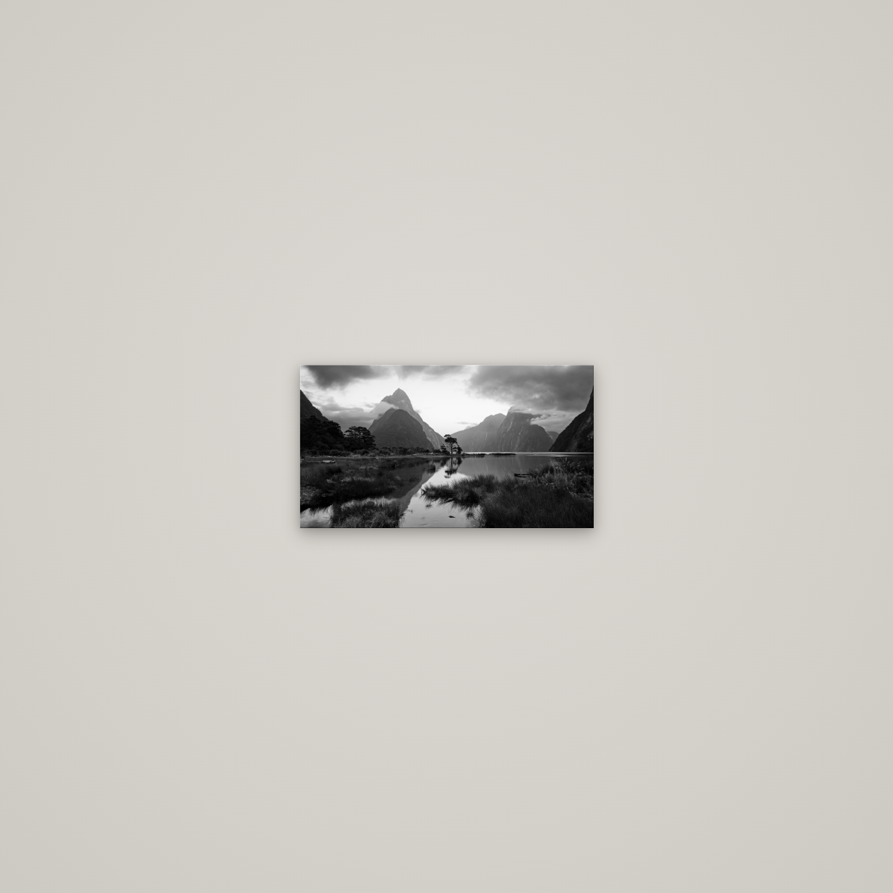 Nature's Masterpiece, Milford Sound — No frame, 27×15 cm. New Zealand fine art wall art by Stephen Milner.