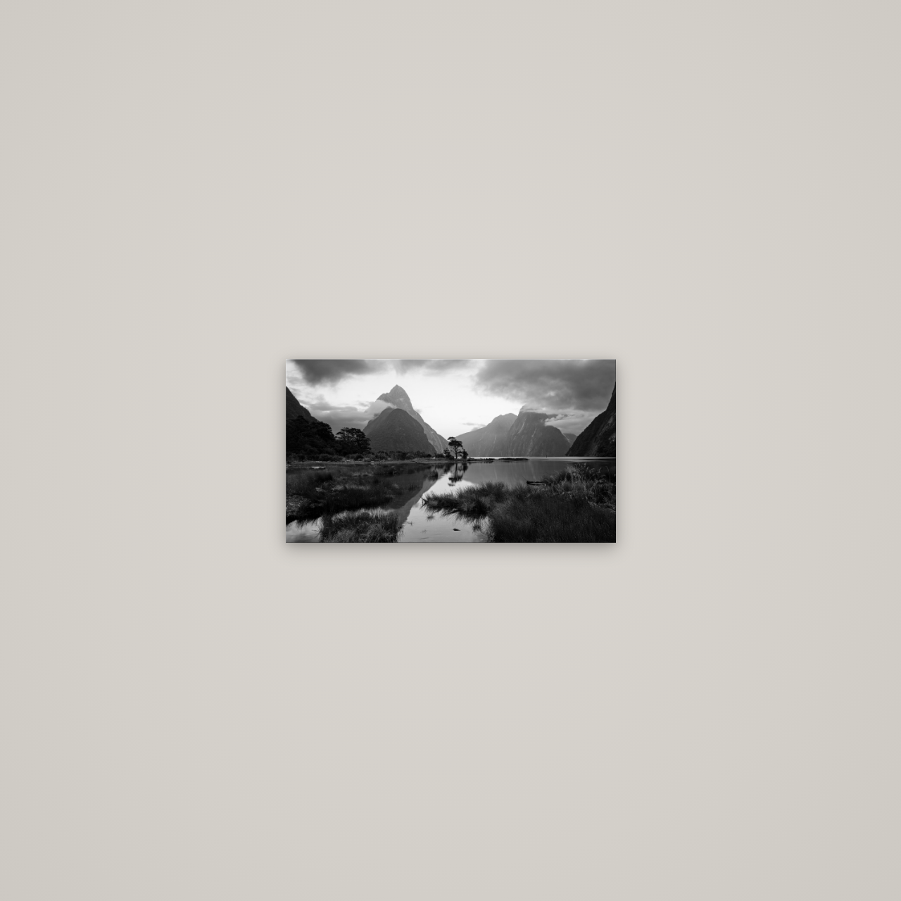 Nature's Masterpiece, Milford Sound — No frame, 36×20 cm. New Zealand fine art wall art by Stephen Milner.